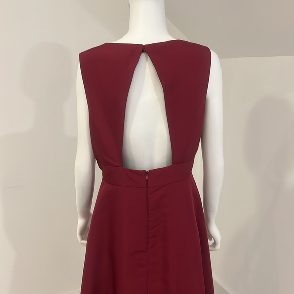 NWT SAMPLE SALE Lela Rose LR242 size 16 Burgundy Mikado PRISTINE - Picture 5 of 7